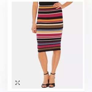NWT Vince Camuto Oasis Striped Knit Skirt Sz S